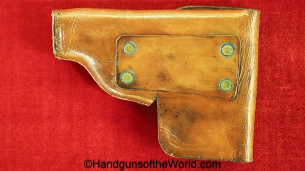 Franz Stock, Vest Pocket, Holster, Unmarked, tan, leather, Original, Collectible, VP, Franz, Stock, German, Germany, Handgun, Pistol, Hand gun, Real, Vintage