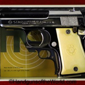 Star, HK, Lancer, .22, Dual Tone, with Box, Boxed, 1965, Spain, Spanish, Handgun, Pistol, C&R, Collectible, Pocket, VP, Vest Pocket, 22, Hand gun