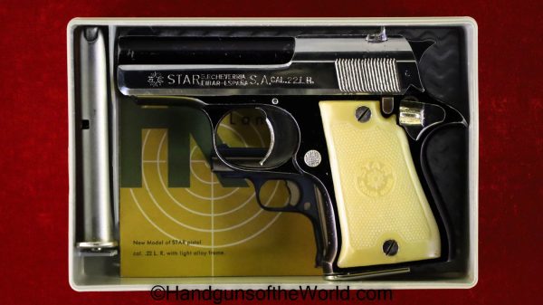 Star, HK, Lancer, .22, Dual Tone, with Box, Boxed, 1965, Spain, Spanish, Handgun, Pistol, C&R, Collectible, Pocket, VP, Vest Pocket, 22, Hand gun