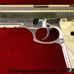 Taurus, PT911, 9mm, Stainless, Pearlite Grips, Pearlite, Brazil Brazilian, Handgun, Pistol, Collectible, Modern, 911, PT, PT-911, Hand gun