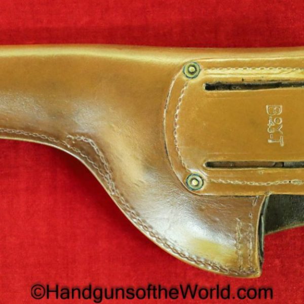 US, .38, Revolver, Holster, Dated, 1943, Brown, leather, US, Boyt 43, boyt, 43, Original, Collectible, 38, Handgun, Hand gun, WWII, WW2, Americana