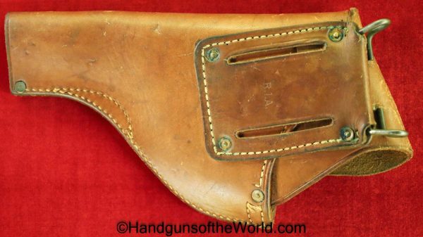 US, .38, Revolver, Holster, Brown, leather, US, RIA-MRT-1-54, 1954, Original, Collectible, 38, Post War, Post-War, Cold War, Cold War, Handgun, Hand gun
