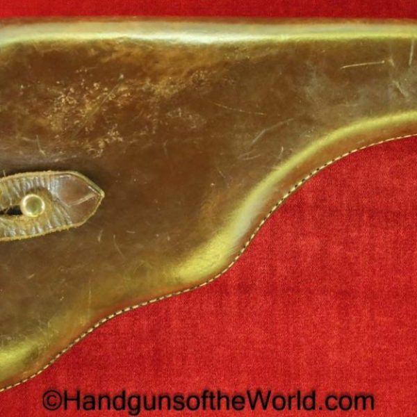 Webley, WG, Revolver, Holster, Brown, leather, open pattern, Open, Top, Original, Collectible, British, English, Britain, England, UK, United Kingdom