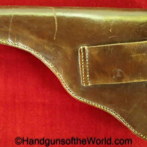 Webley, WG, Revolver, Holster, Brown, leather, open pattern, Open, Top, Original, Collectible, British, English, Britain, England, UK, United Kingdom