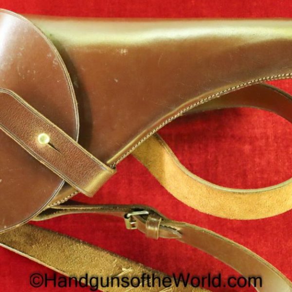 Webley, Mark VI, Revolver, Holster, Brown, leather, with shoulder straps, Service Revolver, Original, Collectible, British, English, Mark 6, Mk6, MkVI