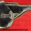Walther, P-38, Holster, German, Dated, 1942, Black, leather, hard shell, DKK 42, WaA, Germany, WWII, WW2, Original, Collectible, P38, P.38, P 38, dkk, 42