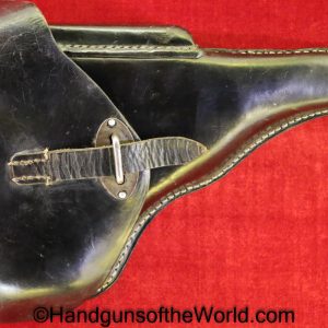 Walther, P-38, Holster, German, Dated, 1942, Black, leather, hard shell, DKK 42, WaA, Germany, WWII, WW2, Original, Collectible, P38, P.38, P 38, dkk, 42