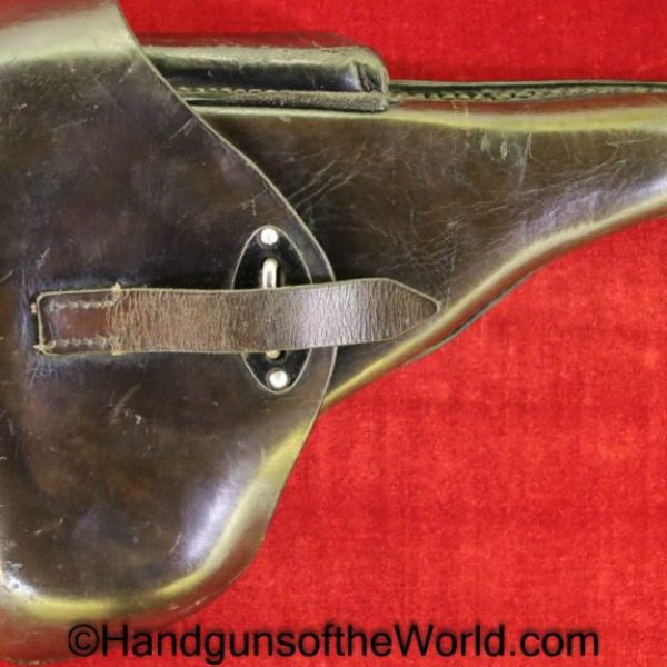 Walther, P-38, Holster, German, Dated, 1941, Black, leather, hard shell, BDR 41, WaA, Germany, WWII, WW2, Original, Collectible, P38, P.38, P 38, bdr, 41