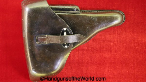 Walther, P-38, Holster, German, Dated, 1941, Black, leather, hard shell, BDR 41, WaA, Germany, WWII, WW2, Original, Collectible, P38, P.38, P 38, bdr, 41