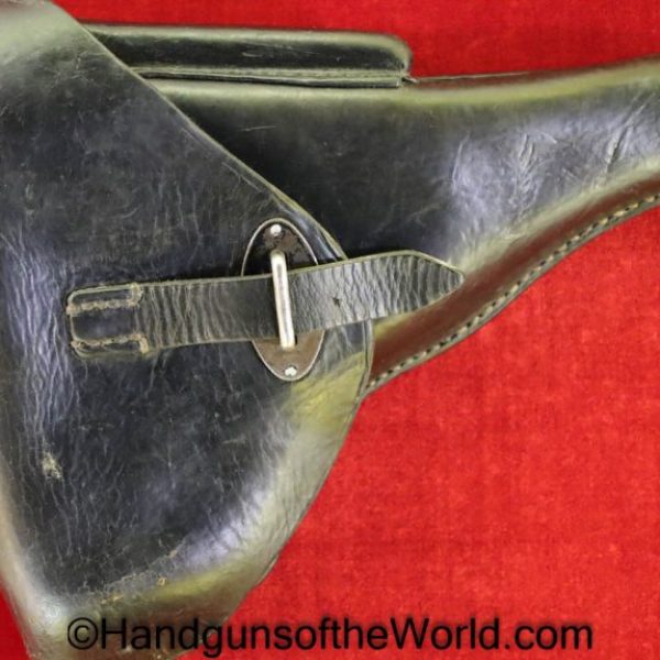 Walther, P-38, Holster, German, Dated, 1940, Black, leather, hard shell, C. Heinchen-Dresden, WaA, Germany, WWII, WW2, Original, Collectible, P38, P.38, P 38