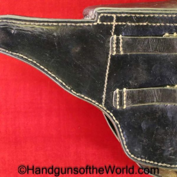 Walther, P-38, Holster, German, Dated, 1940, Black, leather, hard shell, C. Heinchen-Dresden, WaA, Germany, WWII, WW2, Original, Collectible, P38, P.38, P 38