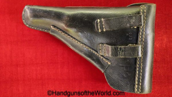 Walther, P-38, Holster, German, Dated, 1944, Black, leather, pebble grain, breakaway, CXB, 4, Germany, WWII, WW2, Original, Collectible, P38, P.38, P 38