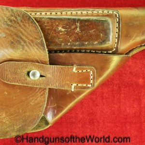 Walther, PP, Holster, WWII, Era, WW2, Original, Collectible, Brown, leather, breakaway, unmarked, Handgun, Pistol, German, Germany, Break away, Hand gun
