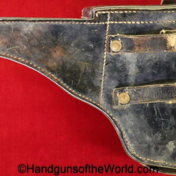 Walther, P-38, Holster, WWII, Dated, 1941, Black, Leather, hard shell, CWW 1941, WaA750, P.38, P38, Original, Collectible, WW2, cww, 41, WaA 750, German