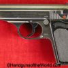 Walther, PPk, 7.65mm, German, WWII, Late-War, WW2, Germany, Handgun, Pistol, C&R, Collectible, Pocket, 7.65, 32, .32, acp, auto, Late War, Military, WaA359