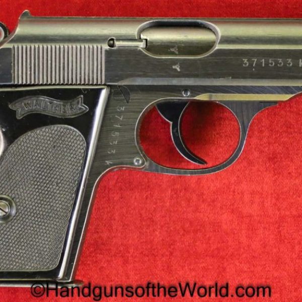 Walther, PPk, 7.65mm, German, WWII, Late-War, WW2, Germany, Handgun, Pistol, C&R, Collectible, Pocket, 7.65, 32, .32, acp, auto, Late War, Military, WaA359