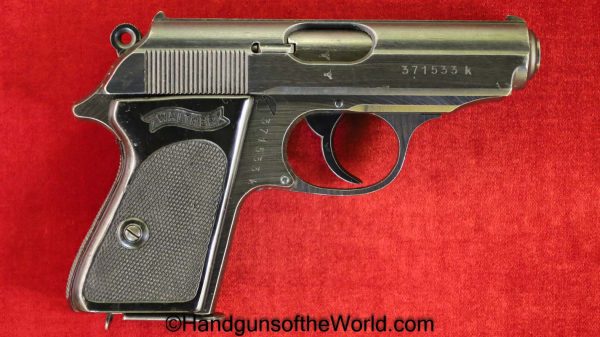 Walther, PPk, 7.65mm, German, WWII, Late-War, WW2, Germany, Handgun, Pistol, C&R, Collectible, Pocket, 7.65, 32, .32, acp, auto, Late War, Military, WaA359