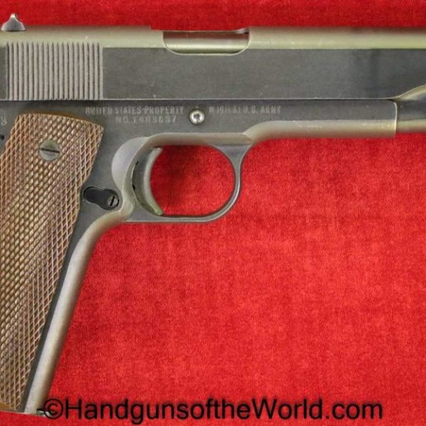 Colt, 1911A1, Remington Rand, .45acp, US, Army, Type II, Type 2, 45, .45, acp, auto, WWII, WW2, 1943, Handgun, Pistol, C&R, Collectible, American, USA