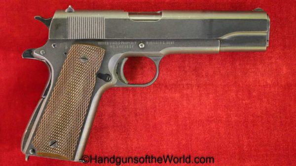 Colt, 1911A1, Remington Rand, .45acp, US, Army, Type II, Type 2, 45, .45, acp, auto, WWII, WW2, 1943, Handgun, Pistol, C&R, Collectible, American, USA