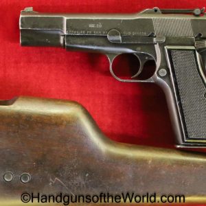 Inglis, MKI*, High Power, 9mm, Canadian, with Stock Rig, Stocked, with Stock, Canada, Handgun, Pistol, C&R, Collectible, BHP, Hi Power, Hi-Power, WWII, WW2