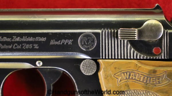 Walther, PPk, 7.65mm, RZM, Slide Legend, 1935, Handgun, Pistol, C&R, Collectible, German, Germany, Pocket, 32, .32, acp, auto, 7.65, NSDAP, WWII, WW2