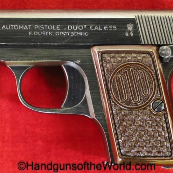 CZ, Duo, 6.35mm, Dated, 1944, Full Rig, Outstanding, Czech, Czechoslovakia, Handgun, Pistol, C&R, Collectible, WWII, WW2, German, VP, Vest Pocket, .25, 25