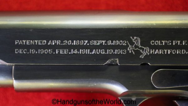 Colt, Government Model, 1911, .45 acp, 1920, Outstanding, Handgun, Pistol, C&R, Collectible, 45, .45, acp, auto, Americana, America, USA, US, American