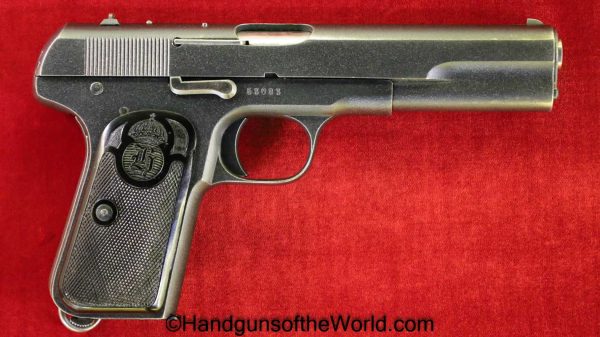 Husqvarna, 1907, 9mm, Swedish, Military, Full Rig, Sweden, Handgun, Pistol, C&R, Collectible, Browning, Long, with Holster, Holster, Model, Hand gun