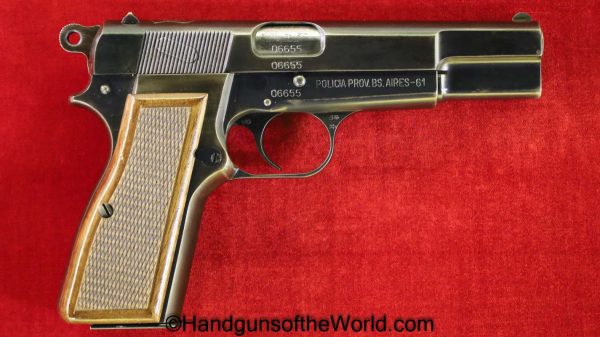 FN, Browning, Hi-Power, 9mm, Argentine Contract, Buenos Aires, Police, with Box, Boxed, Argentine, Argentina, Contract, High Power, 1961, Belgian, Belgium