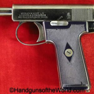 Webley & Scott, 1908, 7.65mm, Webley, Model, British, English, Pocket, Handgun, Pistol, C&R, Collectible, 7.65, 32, .32, acp, auto, Hand gun
