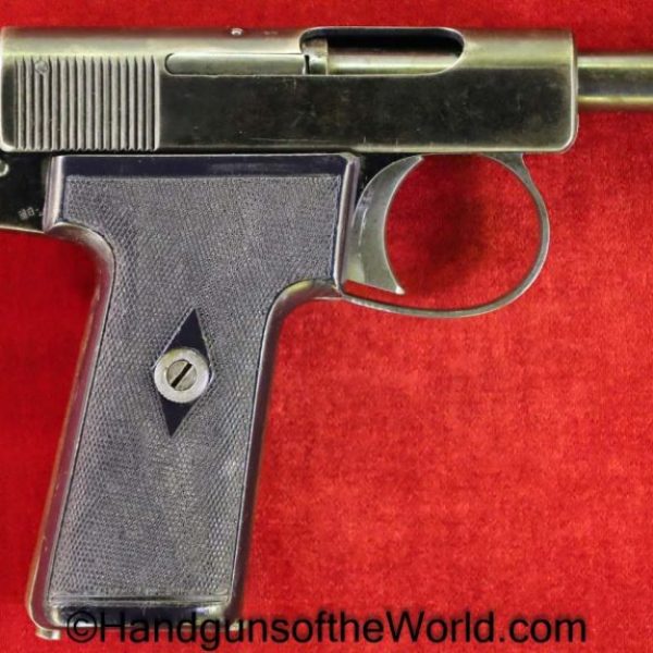 Webley & Scott, 1908, 7.65mm, Webley, Model, British, English, Pocket, Handgun, Pistol, C&R, Collectible, 7.65, 32, .32, acp, auto, Hand gun