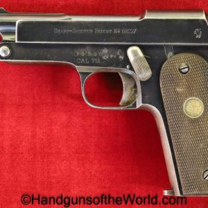 Hijos de Calixto Arrizabalaga, Sharp Shooter, 7.65mm, Spain, Spanish, Handgun, Pistol, C&R, Collectible, Pocket, 7.65, 32, .32, acp, auto, Sharp Sooter