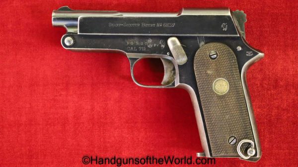 Hijos de Calixto Arrizabalaga, Sharp Shooter, 7.65mm, Spain, Spanish, Handgun, Pistol, C&R, Collectible, Pocket, 7.65, 32, .32, acp, auto, Sharp Sooter