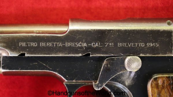 Beretta, 1915, 7.65mm, Italy, Italian, Handgun, Pistol, C&R, Collectible, Pocket, 7.65, 32, .32, acp, auto, Model, WWI, WW1, Hand gun, Vintage, Old