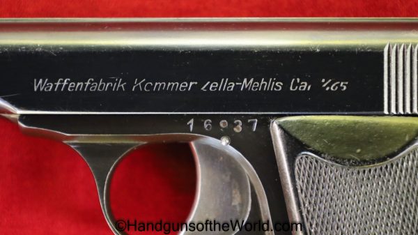 Kommer, Model IV, 7.65mm, German, Eagle N, Proofed, E/N, Eagle/N, Germany, WWII, WW2, Handgun, Pistol, C&R, Collectible, Pocket, Model 4, 32, .32, 7.65