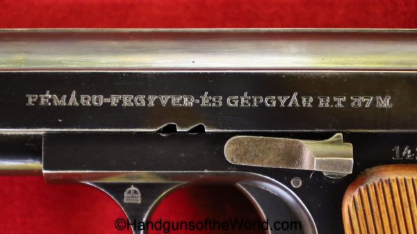 Femaru, 37M, .380, Hungary, Hungarian, Handgun, Pistol, C&R, Collectible, WWII, WW2, Hand gun, 380, acp, auto, 9mmK, Kurz, 9mm, M37