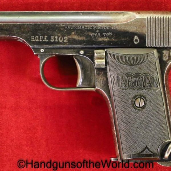 Bascaran, Martian, 7.65mm, Out of this World, Spain, Spanish, Handgun, Pistol, C&R, Collectible, Pocket, 32, .32, acp, auto, 7.65, Police, Marked