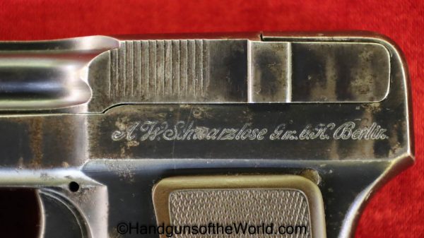 Schwarzlose, 1908, 7.65mm, Blow Forward, 32, .32, acp, auto, 7.65, German, Germany, Handgun, Pistol, C&R, Collectible, Model, Unusual, Blow, Forward