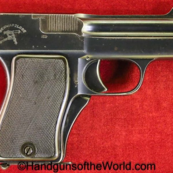 Schwarzlose, 1908, 7.65mm, Blow Forward, 32, .32, acp, auto, 7.65, German, Germany, Handgun, Pistol, C&R, Collectible, Model, Unusual, Blow, Forward