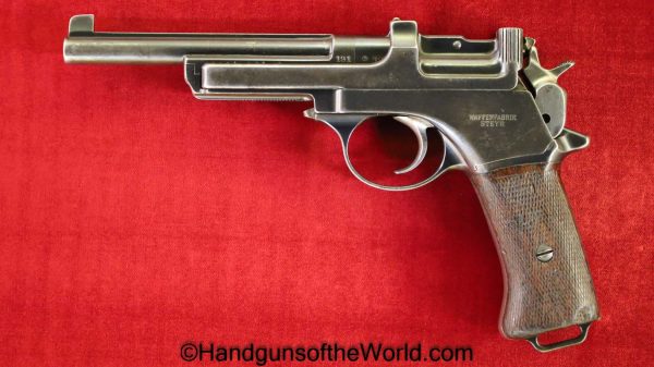 Steyr Mannlicher, Model 1901, 7.63mm, Austrian, Dated, 1902, Steyr, Mannlicher, 1901, Handgun, Pistol, C&R, Collectible, Austria, 7.63, Model, Hand gun