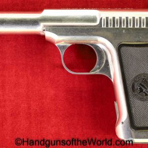Savage, 1907, .380, Rare, Factory Nickel, Nickel, Handgun, Pistol, C&R, Collectible, 380, acp, auto, Pocket, Hand gun, American, Americana, America, USA