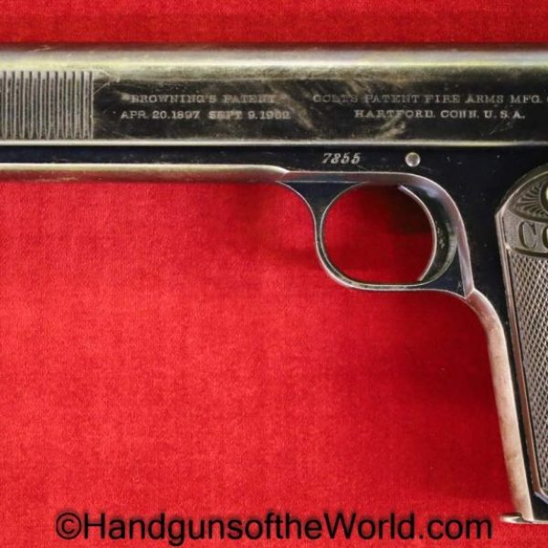 Colt, 1902, Sporting Model, .38, Forward Slide Serrations, 38, acp, auto, Model, Sporting, Handgun, Pistol, C&R, Collectible, Americana, American, America