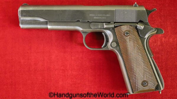 Ithaca, 1911A1, .45acp, US, 1943, Colt, 1911, 45, .45, acp, auto, Handgun, Pistol, C&R, Collectible, WWII, WW2, Hand gun, Americana, USA, American, America