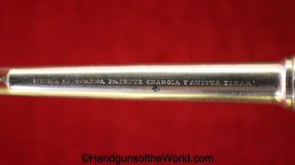 Charola y Anitua, 1897, 5mm, Factory Engraved, Engraved, Charola, Spain, Spanish, Handgun, Pistol, C&R, Collectible, Early, Model, Factory Nickel