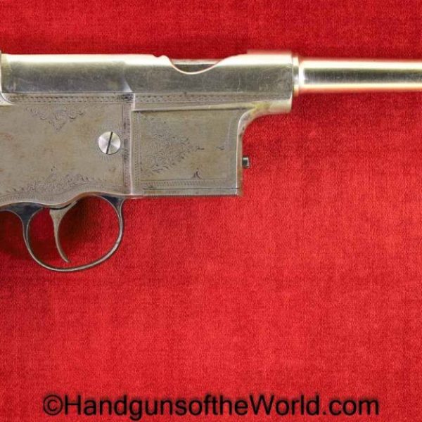 Charola y Anitua, 1897, 5mm, Factory Engraved, Engraved, Charola, Spain, Spanish, Handgun, Pistol, C&R, Collectible, Early, Model, Factory Nickel