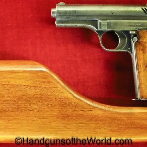 CZ, 1928, .380, Long Grip, with Stock, Czech, Czechoslovakia, Handgun, Pistol, C&R, Collectible, Stocked, with Stock, 380, 24, CZ28, CZ 28, CZ, 28, CZ-28