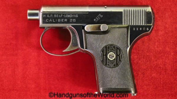 H&R, Self Loading, .25, with Box, Boxed, Self-Loading, Handgun, Pistol, C&R, Collectible, VP, Vest Pocket, 25, acp, auto, 6.35, 6.35mm, Americana, American