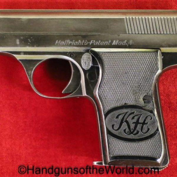 Helfricht, Model 4, 6.35mm, German, Germany, Handgun, Pistol, C&R, Collectible, VP, Vest Pocket, 6.35, 25, .25, acp, auto, Hand gun, 4, Model, IV
