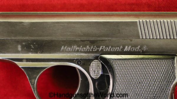 Helfricht, Model 4, 6.35mm, German, Germany, Handgun, Pistol, C&R, Collectible, VP, Vest Pocket, 6.35, 25, .25, acp, auto, Hand gun, 4, Model, IV