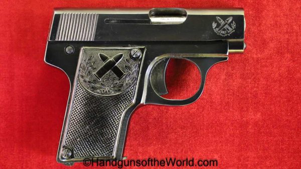 PAF, Junior, 6.35mm, with Box, Boxed, Handgun, Pistol, C&R, Collectible, VP, Vest Pocket, South Africa, South African, 6.35, 25, .25, acp, auto, Hand gun